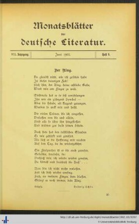 Juni 1903, Heft 9.