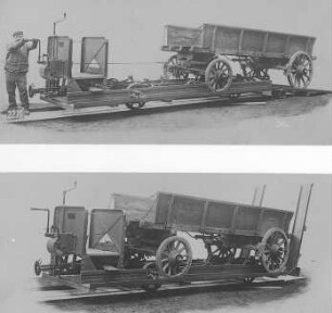 Kleinbahnwagen und Transport von Fuhrwerken : Technikgeschichte | Industrie und Technik | Eisenbahnbetriebsmittel (Lokomotiven und Wagen)