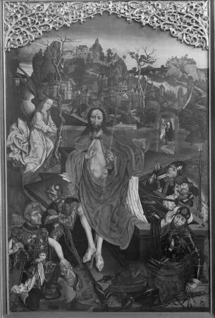 Hochaltar, linker Innenflügel (Innenseite): Auferstehung Christi