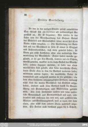 Dritte Vorlesung.