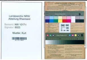 Entnazifizierung Kurt Mueller , geb. 01.05.1900 (Kaufmaennischer Angestellter)
