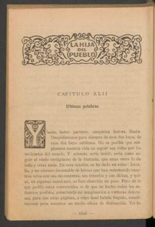 Capítulo XLII - Últimas palabras