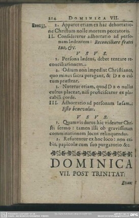 Dominica Dominica VII. Post Trinitat: