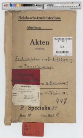 Sonderverfahren zur Entschädigung im Verwaltungswege: Bd. 10