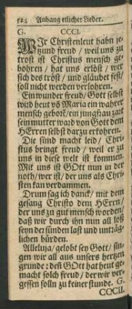 Anhang etlicher Lieder.