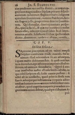 Cap. V. Utilitas Ethica