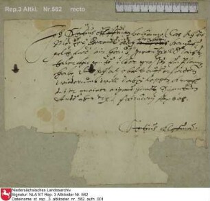 1608 Februar 29 Statius Kleßmann verpflichtet sich zur Rückzahlung einer Geldsumme