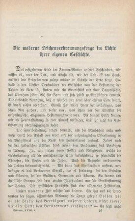 381-400 Die moderne Leichenverbrennungsfrage im Lichte ihrer eigenen Geschichte