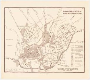 Bebauungsplan Frankenstein: (wie Inv.Nr. 21391): Übersichtsplan 1:5085, Maßstabsleiste