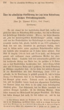 252-266 Über die allmähliche Einführung der jetzt beim Rosenkranz üblichen Betrachtungspunkte : Fortsetzung