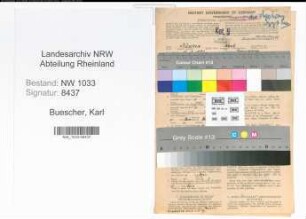 Entnazifizierung Karl Buescher , geb. 19.09.1892 (Polizeimeister)