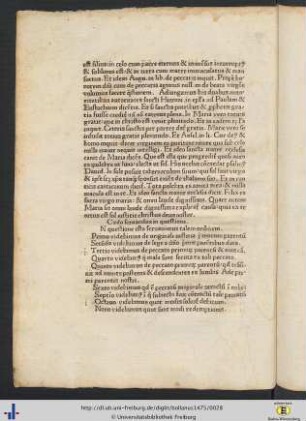 Ordo servandus in questione