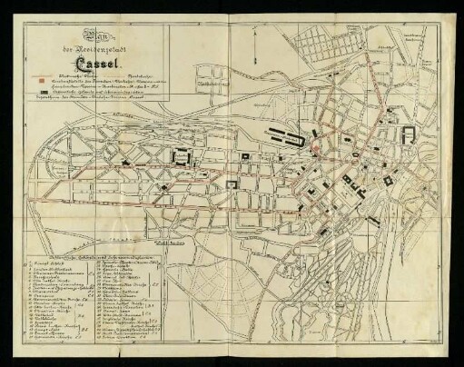 Plan der Residenzstadt Cassel