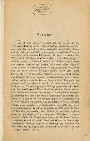 Aristoteles-Lexikon : Erklärung d. philosophischen termini technici d. Aristoteles in alphabetischer Reihenfolge