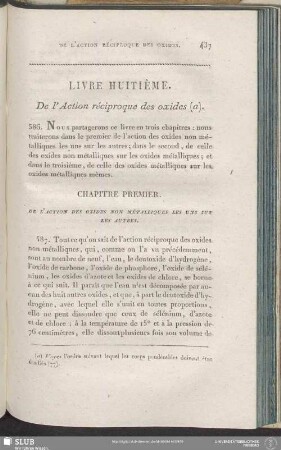 Livre Huitième. De L'Action réciproque des oxides