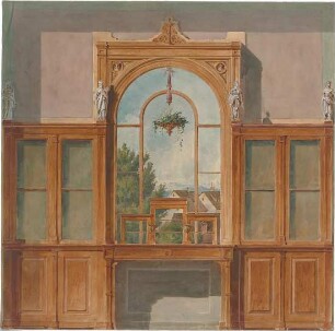 Reiffenstuel, Michael; Detailpläne - Fenster m. Wandschränken (Ansicht)