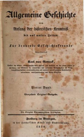 Allgemeine Geschichte : vom Anfang der historischen Kenntniß bis auf unsere Zeiten ; für denkende Geschichtsfreunde, 4