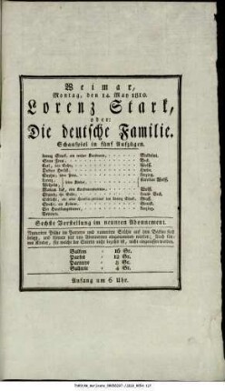 Lorenz Stark, oder: Die deutsche Familie