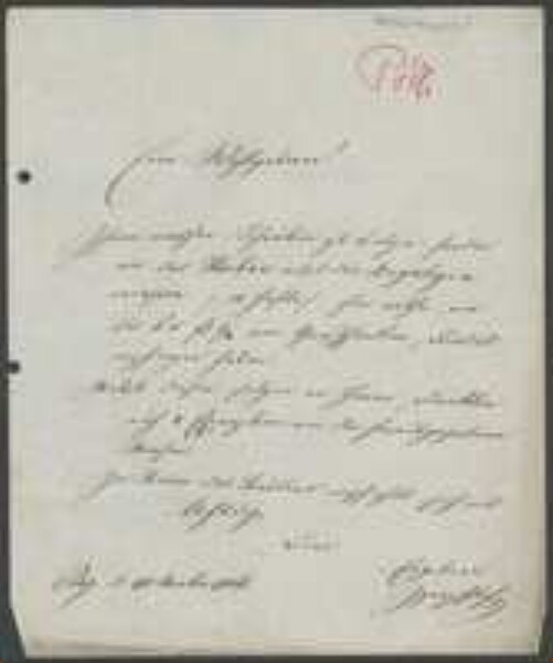 Brief von Ignaz Pöch an Unbekannt