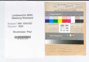 Entnazifizierung Paul Brockmeier, geb. 18.01.1899 (Obersteuerinspektor)