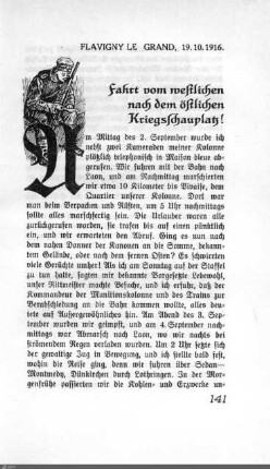 Fahrt vom westlichen nach dem östlichen Kriegsschauplatz!