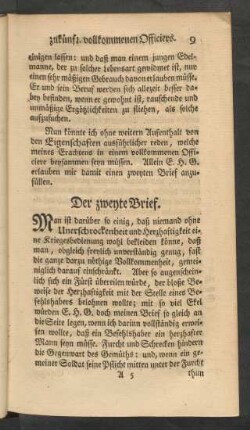 Der zweyte Brief.