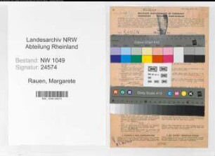 Entnazifizierung Margarete Rauen , geb. 05.03.1905 (Lehrerin)