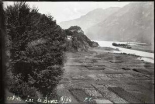 Interlaken, Blick auf die Aare-Mündung in den Brienzer See