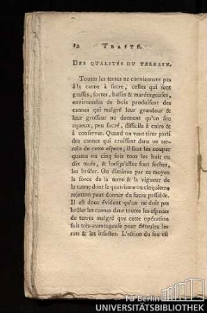 Des qualités du terrain