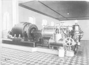 Gegendruck-Dreiphasen-Wechselstrom-Turbosatz von 1000 kW (Brown, Boveri und Cie.) : Technikgeschichte | Maschinenbau | Kraftmaschinen | Dampfturbinen