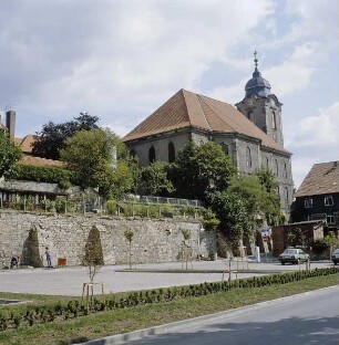 Hildburghausen. Evangelische Stadtkirche. Ansicht von Südwesten