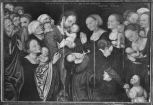 Epitaph des Bürgermeisters Johann Unruh (gest. 1556), Darstellung Christi als Kinderfreund