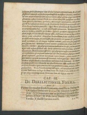 Cap. III. De Derelictionis Forma.