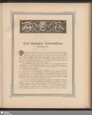 Carl Sprengler, Crimmitschau Buckskinfabrik