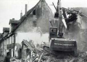 Friedrichstraße, Abbrucharbeiten. Detmold. Sammlung Starke