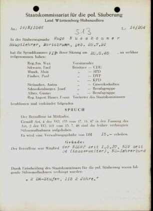 Nussbaumer, Hugo