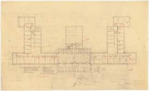 Verwaltungsgebäude der Sächsischen Bauernschaft, Dresden: Grundriss 1. Obergeschoss 1:100