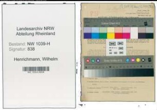 Entnazifizierung Wilhelm Henrichmann , geb. 16.07.1901 (Bahnbeamter)