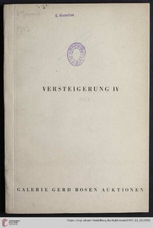 4: Versteigerung / Gerd Rosen