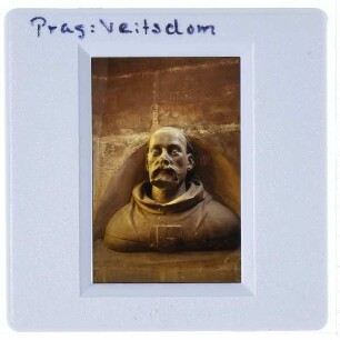 Prag, Veitsdom, Triforium,Parler, Büste von Andreas Kotlik im Triforium des Prager Veitsdom,Parler, Zyklus der Porträtbüsten im Triforium des Prager Doms