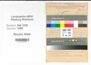 Entnazifizierung Maria Beccard , geb. 25.09.1905 (Studienassessorin)