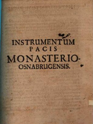 Instrumentum pacis Monasterio-Osnabrugensis