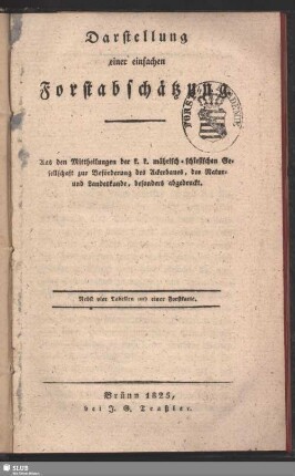 Darstellung einer einfachen Forstabschätzung
