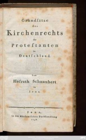 Grundsätze des Kirchenrechts der Protestanten in Deutschland