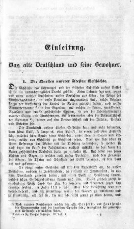 Einleitung. Das alte Deutschland und seine Bewohner