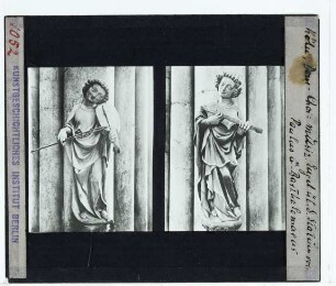 Köln, Dom,Köln, Dom, Chorpfeilerfiguren (Apostelzyklus) : Detail, musizierende Engel