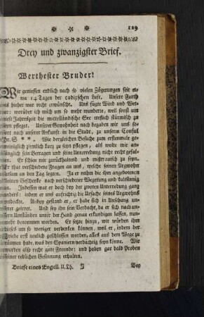 [Drey und zwanzigster Brief. - Vier und zwanzigster Brief.]