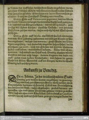 Ankunfft zu Venedig