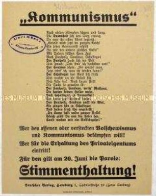 Aufruf zum Boykott des Volksentscheids zur Fürstenenteignung