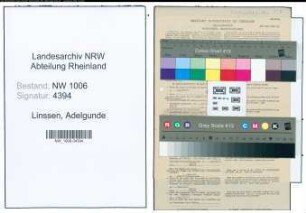 Entnazifizierung Adelgunde Linssen , geb. 19.07.1898 ()